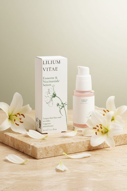 Exosome & Niacinamide Serum - Lily Background